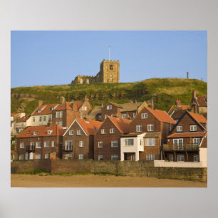 Nieuwe woning en St Margarets-kerk, Whitby, Poster