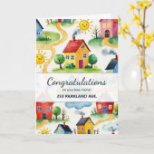 Nieuwe woning gereed van makelaar Cute Pattern Kaart (Gele Bloem)