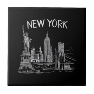 Nieuwe York Cadeaus voor Mannen Vrouwen NY Stad Vi Tegeltje