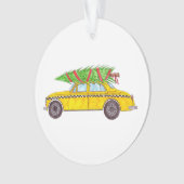 Nieuwe York Gele Taxi Cabine Kerstboom Ornament (voorkant)