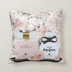 Nieuwe York Parfumflessen Goud & Blush Roze Rozen Kussen