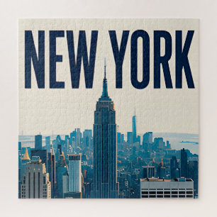 Nieuwe York Silhouette Standbeeld van de Vrijheid Legpuzzel