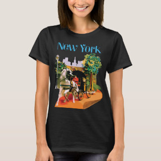 Nieuwe York Stad Silhouet Bruisende Reis T-shirt