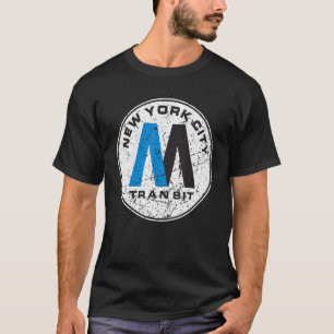 Nieuwe York Stad Transit Ondergrondse Trein Retro T-shirt