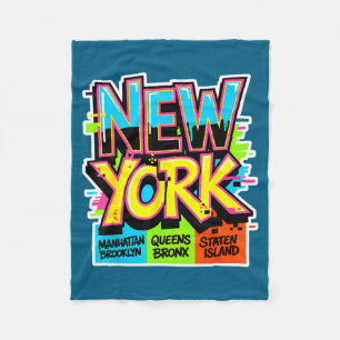 Nieuwe york stadssilhouet bronx queens manhattan s fleece deken
