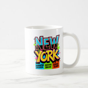 Nieuwe york stadssilhouet bronx queens manhattan s koffiemok