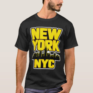 Nieuwe york stadssilhouet bronx queens manhattan s t-shirt