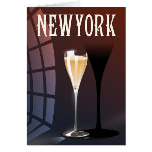 Nieuwe York wijn reisposter