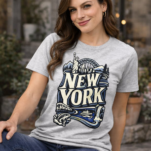 Nieuwe Yorkse erfgoed Empire State Landmark Kunst T-shirt