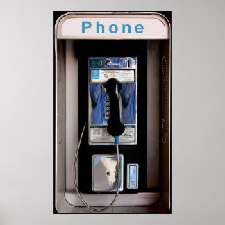 Nieuwe Yorkse Openbare Betaaltelefoon, Retro Telef Poster