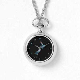 NIEUWE ZEALAND MAP PAUA WATCH HORLOGE