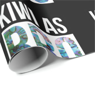 NIEUWE-ZEELAND KIWI ALS BRO EENVOUDIGE PAUA CADEAUPAPIER