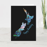 NIEUWE ZEELAND PAUA BIRTHDAY KAART