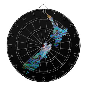 NIEUWE-ZEELANDSE LANDKAART PAUA DARTBORD