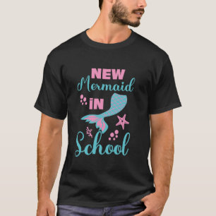 Nieuwe Zeemeermin op School Koraal Zeester Bubbel T-shirt