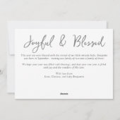 Nieuwe Zegen Vakantie Geboorte Aankondiging (Achterkant)