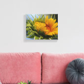Nieuwe zonnebloem canvas afdruk (Insitu (Woonkamer))