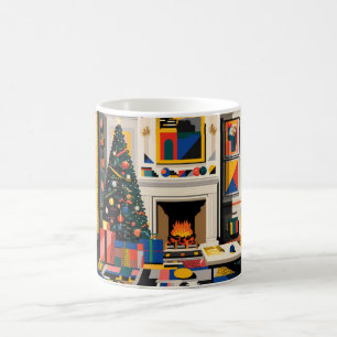Nieuwegolf 1980s Pop Art Kerstmug Koffiemok