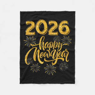 Nieuwejaarsfeest Artikelen 2026 Gelukkig Nieuwjaar Fleece Deken