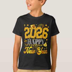Nieuwejaarsfeest Artikelen 2026 Gelukkig Nieuwjaar T-shirt