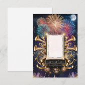 Nieuwejaarsfeest Blank Uitnodigingskaart Kaart (Voorkant / Achterkant)