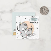 Nieuwejaarskatten Notitiekaartje (Voorkant / Achterkant in situ)