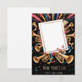 Nieuwejaarsuitnodigingskaart Kaart (Voorkant / Achterkant)