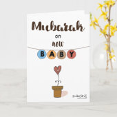 Nieuwgeboren - Mooie Baby Plant Kaart (Gele Bloem)