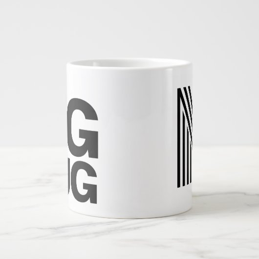 nieuwheid jumbocup | Aangepaste naam en Initiaal Extra Grote Beker (Voorkant)