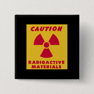nieuwheid van radioactieve materialen vierkante button 5,1 cm