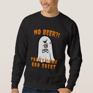 Nieuwigheid Halloween Beer Pun Creepy Angry Ghost Trui