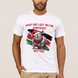 Nieuwigheid T-shirt Christmas Rhino