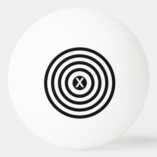 Nieuwigheid Zwart-wit Bullseyes Circles en X Pingpongballen (Voorkant)