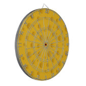 Nieuwigheidskaas geel design dartboard dartbord (Voorkant Links)
