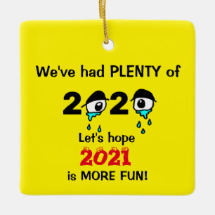 Nieuwjaar 2020 keramisch ornament