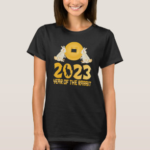 Nieuwjaar 2023 van het konijnengelukkige Chinese j T-shirt