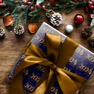 Nieuwjaar 2024 Marine inpakpapier