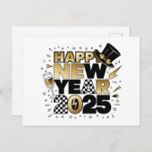 Nieuwjaar 2025 feestdagenkaart (Voorkant / Achterkant)