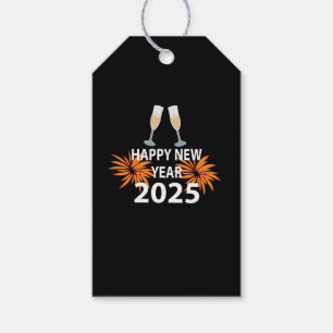 Nieuwjaar 2025 Gelukkig Nieuwjaar Cadeaulabel