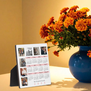 Nieuwjaar 2025 Kalender Familie Multi Photo Collag Fotoplaat