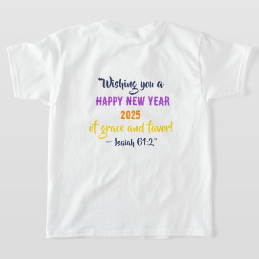 Nieuwjaar 2025 Kinderen Basic T-shirt – Jesaja 61: (Laag Achter)