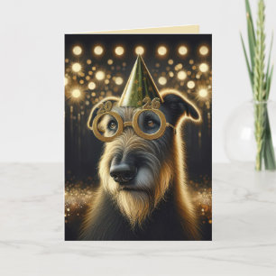 Nieuwjaar 2026 Ierse Wolfshond Feestdagen Kaart