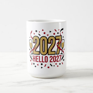 Nieuwjaar 2027 Hallo Confetti Koffiemok