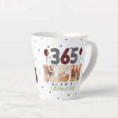 Nieuwjaar 365 dagen latte mok (Rechterhoek)