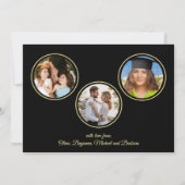 Nieuwjaar 4 Multi-Photo Collage Front Back Kaart (Achterkant)