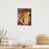 Nieuwjaar Antiek Vader Tijd Poster (Keuken)