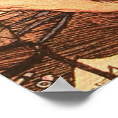 Nieuwjaar Antiek Vader Tijd Poster (Hoek)