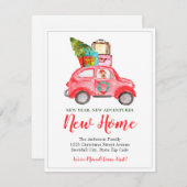 Nieuwjaar avonturen kerstavond vakantiebeweging aankondiging (Voorkant / Achterkant)