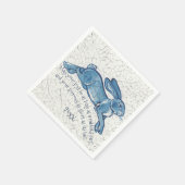 Nieuwjaar Blauw Wit Konijn Delft Dedham Datum Servet (Hoek)