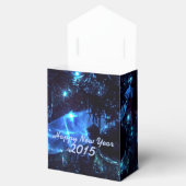 Nieuwjaar blauwe lampjes en Glitter Pattern Favor  Bedankdoosjes (Geopend)